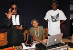 Tyler, the Creator in the studio with Pharrell and Lupe Fiasco